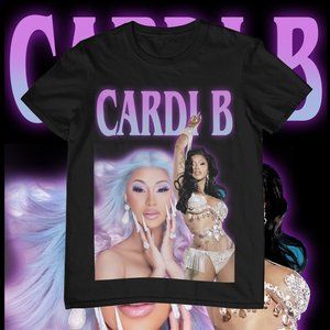 Cardi B | | Graphic T-shirt | Custom Made | Bootleg | Cotton Tee | Black